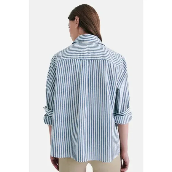 TWP Dude Striped Button-Front Cotton Shirt size XS/S - Picture 2 of 7